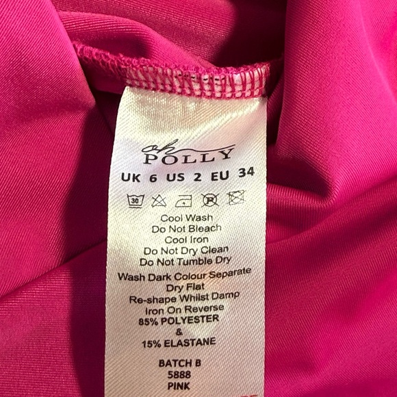 Oh Polly EDONIA Triangle Cup A-Line Mini Dress in Pink - Picture 9 of 10